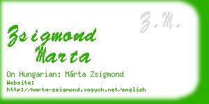 zsigmond marta business card